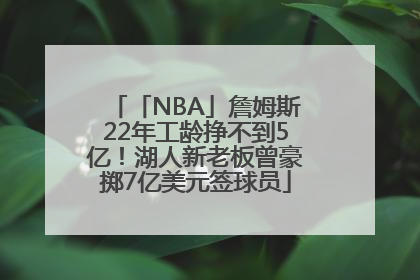 「NBA」詹姆斯22年工龄挣不到5亿！湖人新老板曾豪掷7亿美元签球员