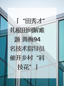 “田秀才”扎根田间解难题 黄梅94名技术指导员催开乡村“科技花”