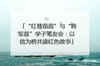 “红巷苗苗”与“将军县”学子笔友会：以信为桥共读红色故事
