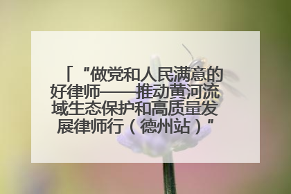 “做党和人民满意的好律师——推动黄河流域生态保护和高质量发展律师行（德州站）”活动成功举办