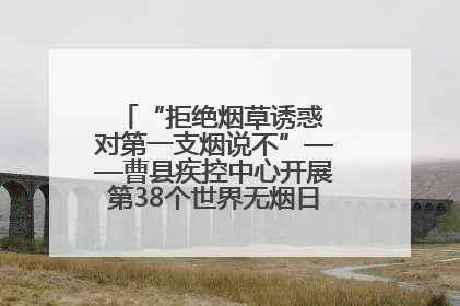 “拒绝烟草诱惑 对第一支烟说不”——曹县疾控中心开展第38个世界无烟日科普宣传活动