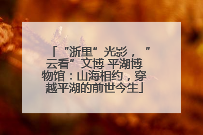 “浙里”光影，“云看”文博 平湖博物馆：山海相约，穿越平湖的前世今生