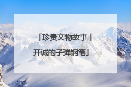 珍贵文物故事丨开诚的子弹钢笔
