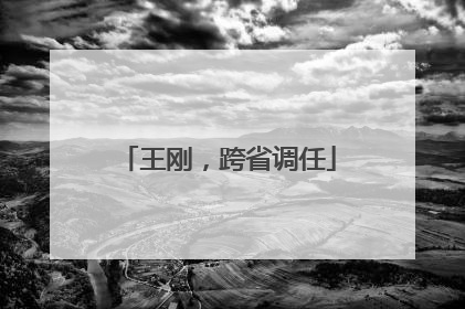 王刚，跨省调任