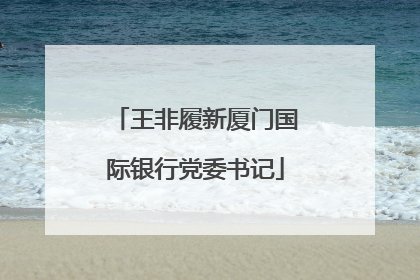 王非履新厦门国际银行党委书记