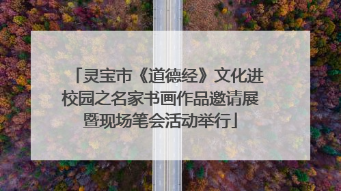 灵宝市《道德经》文化进校园之名家书画作品邀请展暨现场笔会活动举行