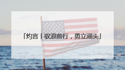 灼言丨驭浪前行，勇立潮头