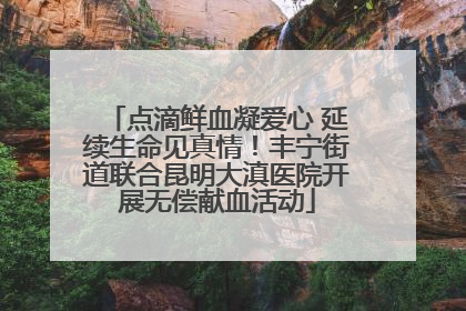 点滴鲜血凝爱心 延续生命见真情！丰宁街道联合昆明大滇医院开展无偿献血活动