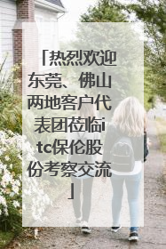 热烈欢迎东莞、佛山两地客户代表团莅临itc保伦股份考察交流