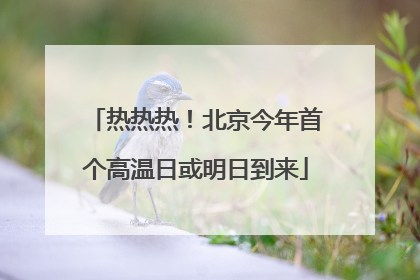 热热热！北京今年首个高温日或明日到来
