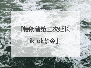 特朗普第三次延长TikTok禁令