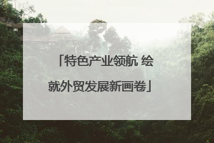 特色产业领航 绘就外贸发展新画卷