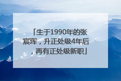 生于1990年的张宸珲，升正处级4年后，再有正处级新职