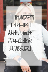 相聚苏宿工业园区！苏州、宿迁青年企业家共谋发展