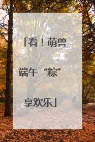 看！萌兽端午“粽”享欢乐