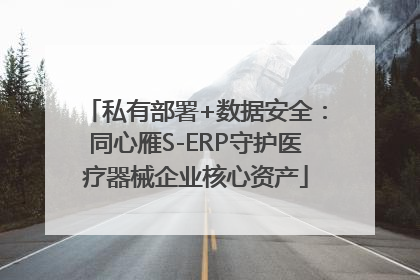 私有部署+数据安全：同心雁S-ERP守护医疗器械企业核心资产