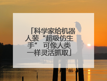 科学家给机器人装“超级仿生手” 可像人类一样灵活抓取