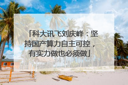 科大讯飞刘庆峰：坚持国产算力自主可控，有实力做也必须做
