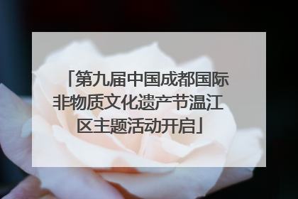 第九届中国成都国际非物质文化遗产节温江区主题活动开启