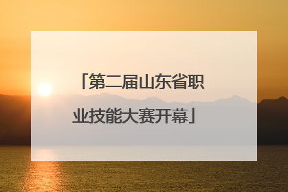 第二届山东省职业技能大赛开幕