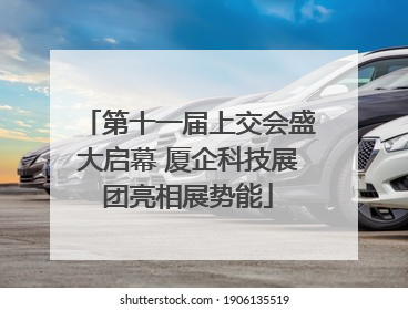 第十一届上交会盛大启幕 厦企科技展团亮相展势能
