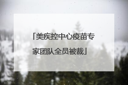 美疾控中心疫苗专家团队全员被裁