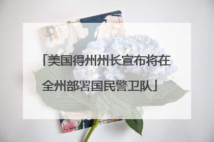 美国得州州长宣布将在全州部署国民警卫队