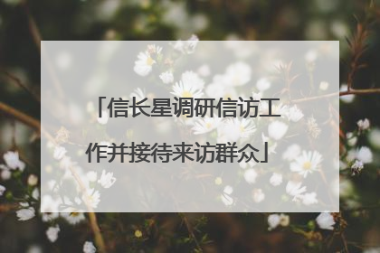 信长星调研信访工作并接待来访群众