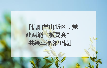 信阳羊山新区：党建赋能“板凳会” 共绘幸福邻里情