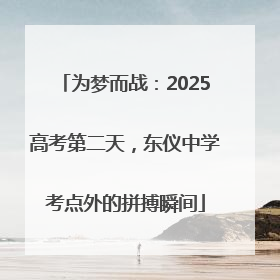 为梦而战：2025高考第二天，东仪中学考点外的拼搏瞬间
