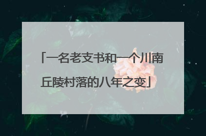 一名老支书和一个川南丘陵村落的八年之变