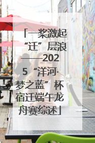 一桨激起“迁”层浪——2025“洋河·梦之蓝”杯宿迁端午龙舟赛综述
