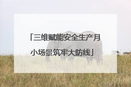三维赋能安全生产月 小场景筑牢大防线