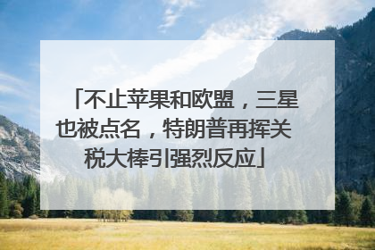 不止苹果和欧盟，三星也被点名，特朗普再挥关税大棒引强烈反应