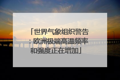 世界气象组织警告：欧洲极端高温频率和强度正在增加