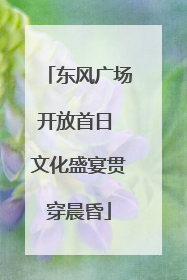 东风广场开放首日 文化盛宴贯穿晨昏