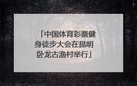 中国体育彩票健身徒步大会在昆明卧龙古渔村举行