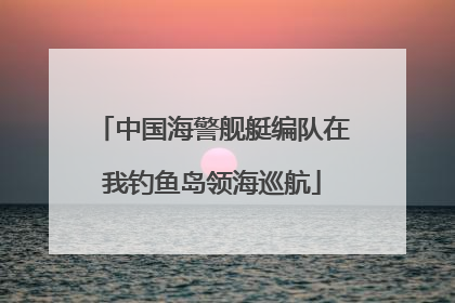 中国海警舰艇编队在我钓鱼岛领海巡航