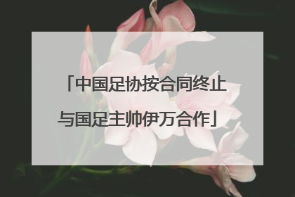 中国足协按合同终止与国足主帅伊万合作