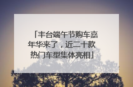 丰台端午节购车嘉年华来了，近二十款热门车型集体亮相