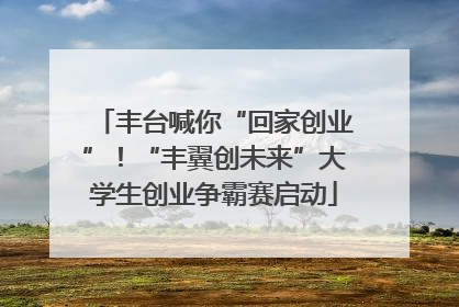 丰台喊你“回家创业”！“丰翼创未来”大学生创业争霸赛启动