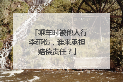 乘车时被他人行李砸伤，谁来承担赔偿责任？