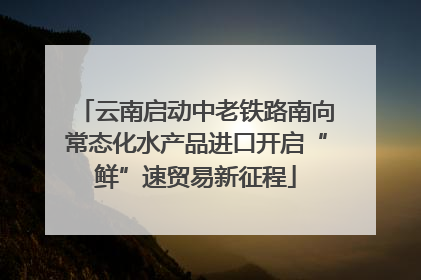云南启动中老铁路南向常态化水产品进口开启“鲜”速贸易新征程
