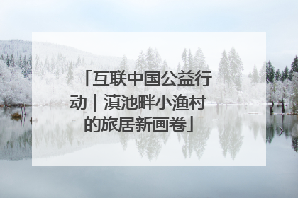 互联中国公益行动｜滇池畔小渔村的旅居新画卷
