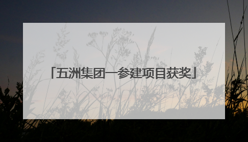 五洲集团一参建项目获奖