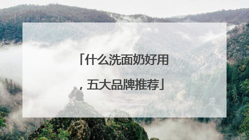 什么洗面奶好用，五大品牌推荐