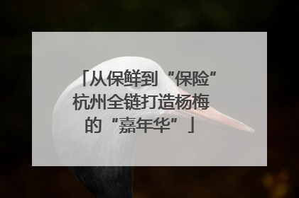 从保鲜到“保险” 杭州全链打造杨梅的“嘉年华”