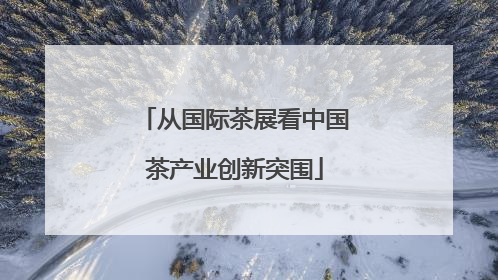 从国际茶展看中国茶产业创新突围