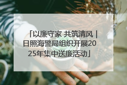 以廉守家 共筑清风｜日照海警局组织开展2025年集中送廉活动