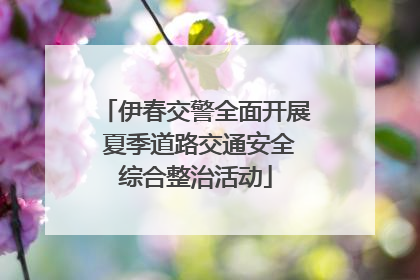 伊春交警全面开展 夏季道路交通安全综合整治活动